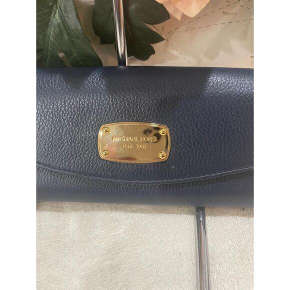 Michael Kors JET SET blue leather wallet (400 - Picture 3 of 7